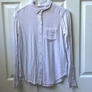 Long sleeve white button down shirt